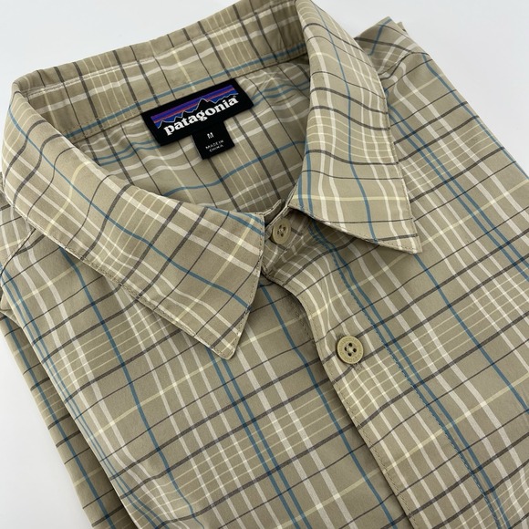 Patagonia Shirt Mens M Plaid Long Sleeve Lightweight Outdoor - Picture 1 of 6